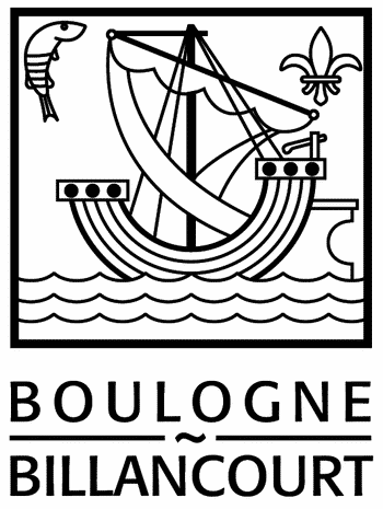 logo Ville Boulogne Billancourt blanco y negro