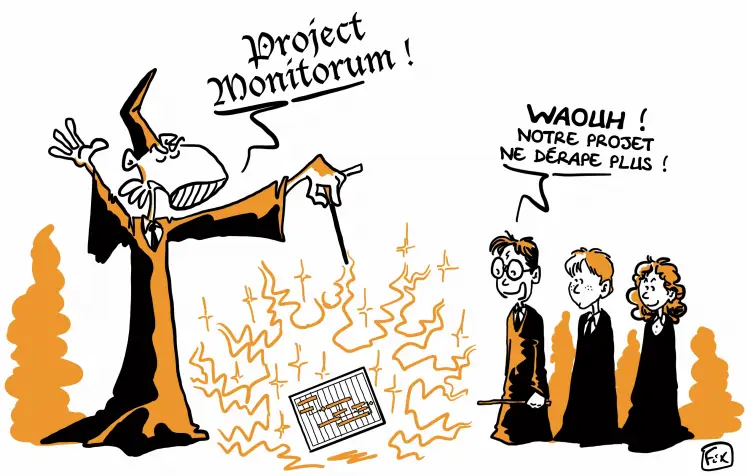 dessin FIX magicien project monitorum devant disciple