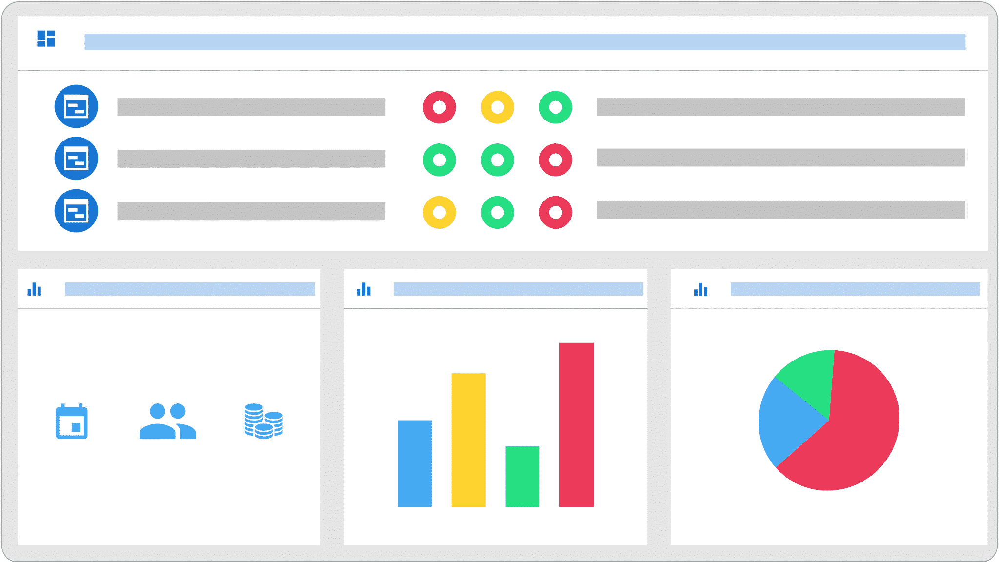 Flat design tableau de bord