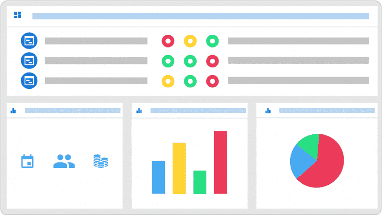 Flat design dashboard