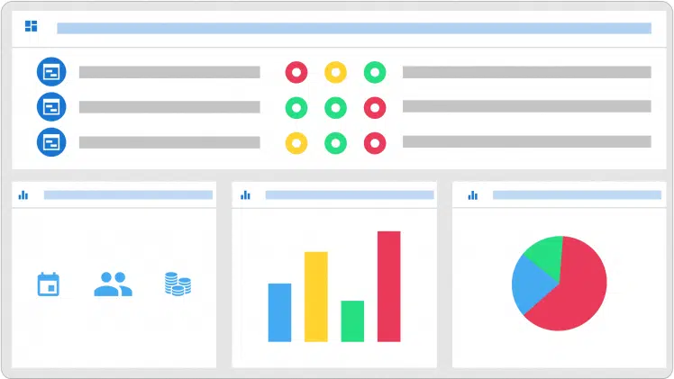 Flat design dashboard