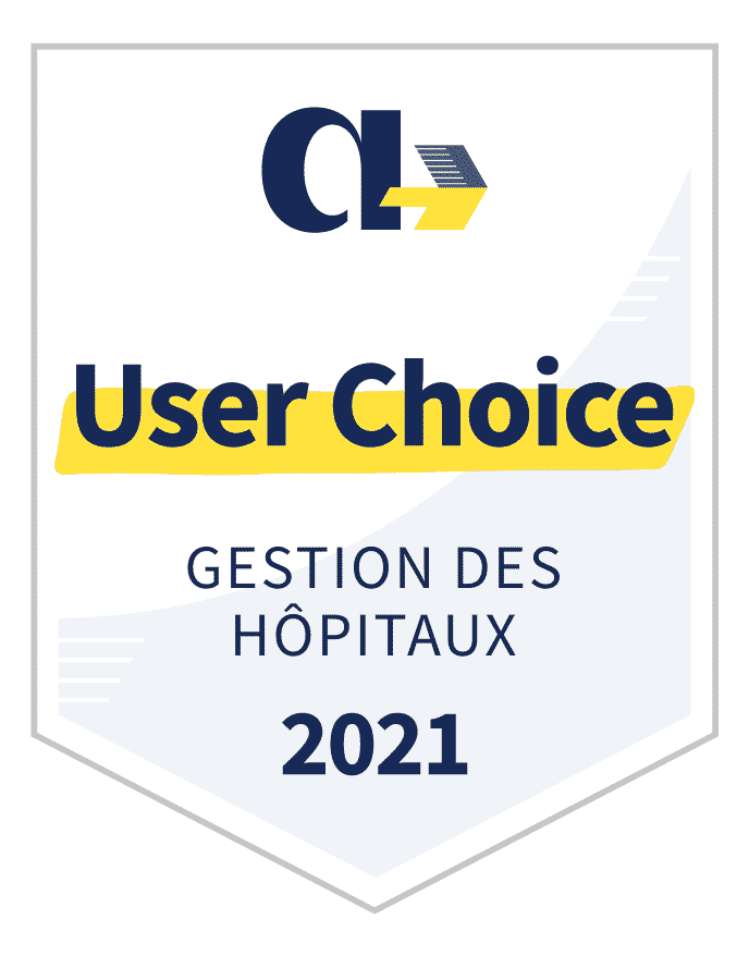 Badge Appvizer Gestion des hopitaux 2021