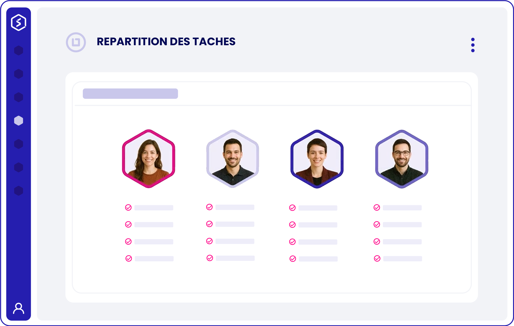 Vue sur l'interface de Strat monitor, l'outil de pilotage de plans stratégiques collaboratif