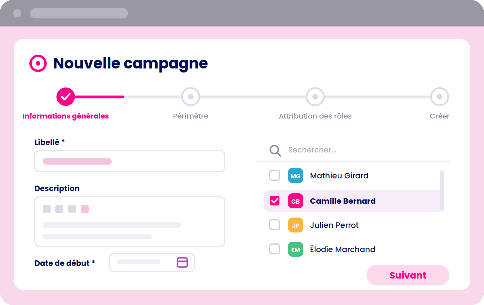 Logiciel de portefeuille de projets Project monitor pour gérer ses projets, schema des campagnes de saisie d'activité des chefs de projets
