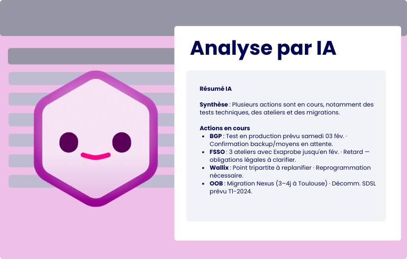 Logiciel de portefeuille de projets Project monitor pour gérer ses projets, assistant IA pour optimiser ses synthèses de projets
